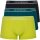 EMPORIO ARMANI 3Pack Boxershorts Stretch Baumwolle Gr.S  Farbe Lemon Petrol Black