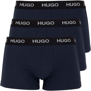 HUGO Dreier-Pack Trunk Stretch-Baumwolle L Dunkelblau