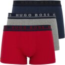 BOSS 3er P Fashion Herren Boxershorts Unterhosen Rot...