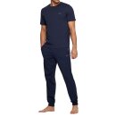 BOSS Loungewear O T-Shirt Mix Match Stretch Baumwolle Logo Stickerei Blau L