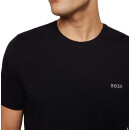 BOSS Herren Rundhals T-Shirt Schlafanzugoberteil Stretch Baumwolle Logo Stickerei