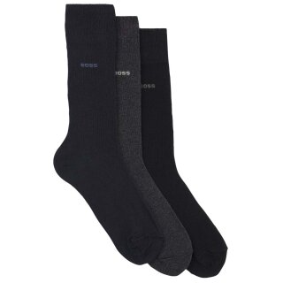 BOSS 3P Socken mittelhoch Baumwoll-Mix Logo Dreier-Pack Farbmix 39-42