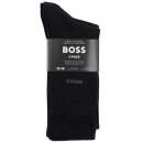 BOSS 3P Socken mittelhoch Baumwoll-Mix Logo Dreier-Pack Schwarz 47-50