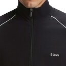 BOSS Herren Regular-Fit Loungewear-Jacke mit Zip aus elastischer Baumwolle