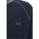 BOSS Herren Regular-Fit Loungewear-Jacke mit Zip aus elastischer Baumwolle Blau L