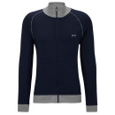 BOSS Loungewear-Jacke mit Zip Regular-Fit elastische Baumwolle Blau S