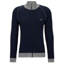 BOSS Loungewear-Jacke mit Zip Regular-Fit elastische Baumwolle Blau M