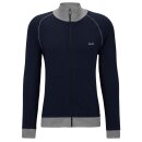 BOSS Loungewear-Jacke mit Zip Regular-Fit elastische Baumwolle Blau L