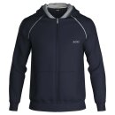BOSS Loungewear-Jacke Zip Kapuze Regular-Fit elastische Baumwolle Blau M