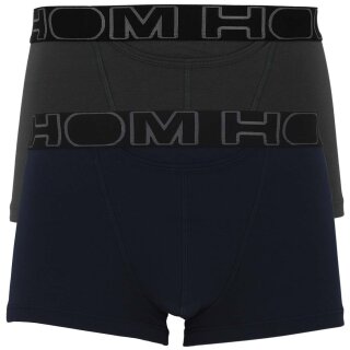 HOM 2 Pack HO1 Herren Boxershorts Boxerlines 1 dunkelblau 1 grau V006 M