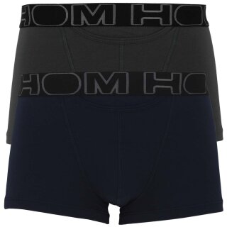 HOM 2 Pack HO1 Herren Boxershorts Boxerlines 1 dunkelblau 1 grau V006 L