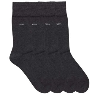 BOSS Socken mittelhohe Logo Socken Baumwollmix Stretch (2er Pack) Anthrazit 39-42