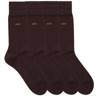 BOSS Socken mittelhohe Logo Socken Baumwollmix Stretch (2er Pack) Dunkelbraun 39-42