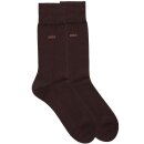 BOSS Herren Socken mittelhohe Logo Socken Baumwollmix Stretch Mehrpack 206 Dark Brown Dunkelbraun 39-42 2 Paar