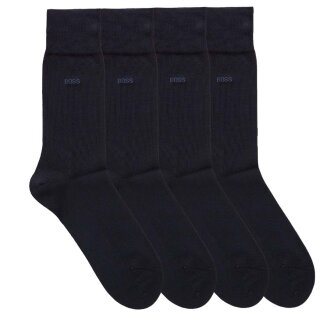 BOSS Herren Socken mittelhohe Logo Socken Baumwollmix Stretch Mehrpack 401 Dark Blue Dunkelblau 39-42 2 Paar