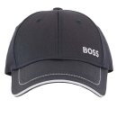 BOSS Cap Baumwolle kontrastfarbenem Logo Dunkelblau/Navy Einheitsgröße