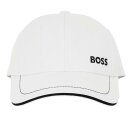 BOSS Cap Baumwolle kontrastfarbenem Logo Weiß/White Einheitsgröße