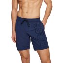 HUGO BOSS Schwimmshort Badeshort Taschen Gesäßtasche Innenslip Kordelzug Logostickerei Dunkelblau/Navy XXL