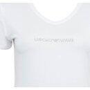 EMPORIO ARMANI Damen Shirt V-Ausschnitt (1er Pack) Weiß/White Logoschriftzug L