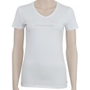 EMPORIO ARMANI Damen Shirt V-Ausschnitt (1er Pack) Weiß/White Logoschriftzug L