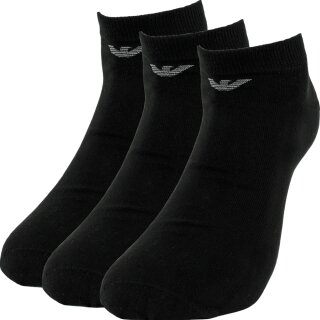 EMPORIO ARMANI Herren Sneaker Socken (3er Pack) Schwarz/Black L/XL