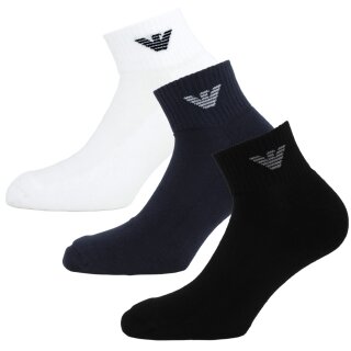EMPORIO ARMANI Herren Socken Kurzsocken (3er Pack) Mehrfarbig/Multicolor One Size