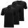 BOSS Herren T Shirt Rundhals Classic kurzarm reine Baumwolle Multipack  Schwarz Farbe 001 Größe M/ 50/ 5