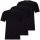 BOSS Herren T Shirts Classic V Ausschnitt kurzarm reine Baumwolle Multipack Schwarz/Black S