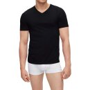 BOSS Herren T Shirts Classic V Ausschnitt kurzarm reine Baumwolle Multipack Schwarz/Black L