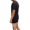 BOSS Herren T Shirts Classic V Ausschnitt kurzarm reine Baumwolle Multipack Schwarz/Black L
