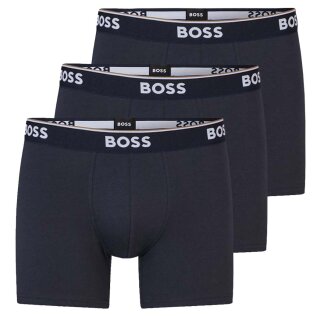 BOSS Herren BoxerBrief Power Trunk länger geschnitten Baumwolle Stretch 3er Pack XXL 3xDunkelblau