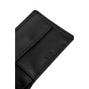 BOSS Herren Asolo Klapp-Geldbörse aus Leder mit Münzfach Logo-Prägung Schwarz