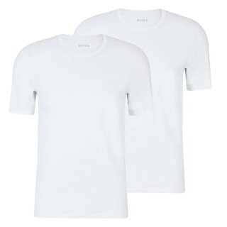 BOSS  T Shirts Rundhals Comfort reine Baumwolle 2er Pack Weiß/White XL