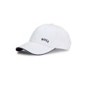 BOSS Herren Basecap Mütze Kappe Cap-Bold-Curved Weiß/White Einheitsgröße/One Size
