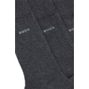 BOSS 3P Socken mittelhoch Baumwoll-Mix Logo Dreier-Pack Anthrazit 43-46