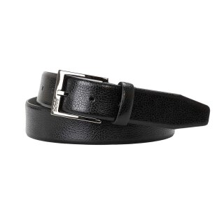 BOSS Herren echt Rindsleder Gürtel Anzuggürtel Elloy Riemen 3,5cm breit Schwarz 105 Schwarz/Black