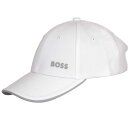 BOSS Cap Bold Baumwolle Logodruck Metallclip zum Verstellen Lüftungslöscher Weiß/White