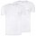 EMPORIO ARMANI 2er Pack Herren Slim Fit Stretch Baumwolle V-Neck T-Shirts Weiß/Weiß L