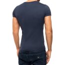 EMPORIO ARMANI 2er Pack Herren Slim Fit Stretch Baumwolle V-Neck T-Shirts Marine/Marine L