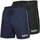 BOSS Starfish Herren Badeshorts mit Paspeln Logo Taschen Innenslip