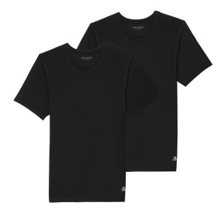 Marc OPolo V Neck Top 2P Essentials Organic Cotton Stretch XXL Schwarz/Black