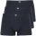 EMPORIO ARMANI Herren Boxershorts Trunks Essential Logolabel 3er Pack Stretch Cotton