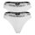 EMPORIO ARMANI Damen Stringtanga Thong (2er Pack) Weiß oder Schwarz